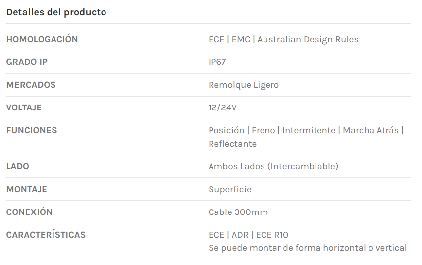 Piloto Trasero Combinado LED LUCIDITY 26168-V